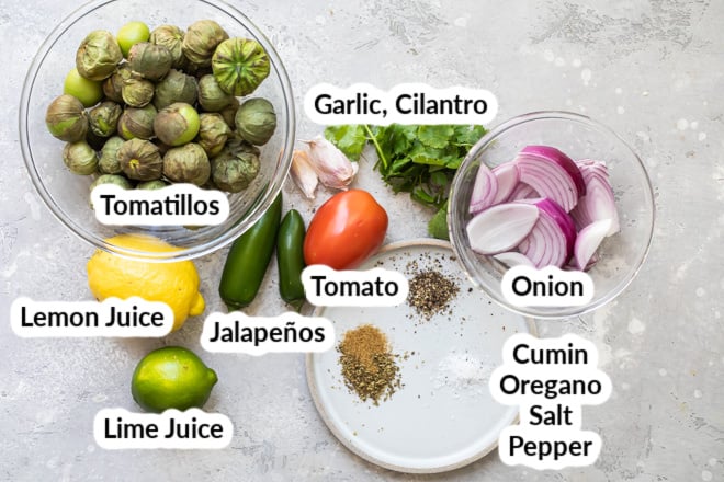 Chipotle tomatillo green chili salsa ingredients.