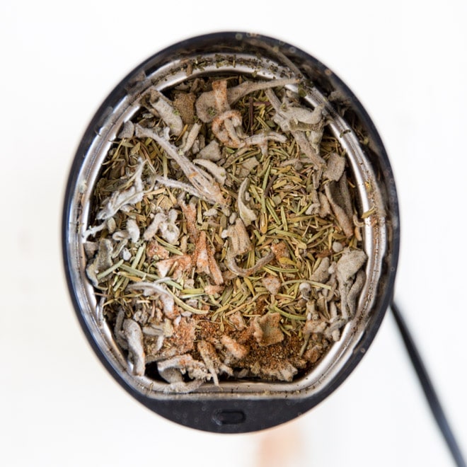 This Homemade Poultry Seasoning recipe is a simple blend of aromatic herbs and spices that you might already have in the pantry, and it does amazing things to chicken, roast turkey, and even pork. You’ll never run out of delicious ways to use it.