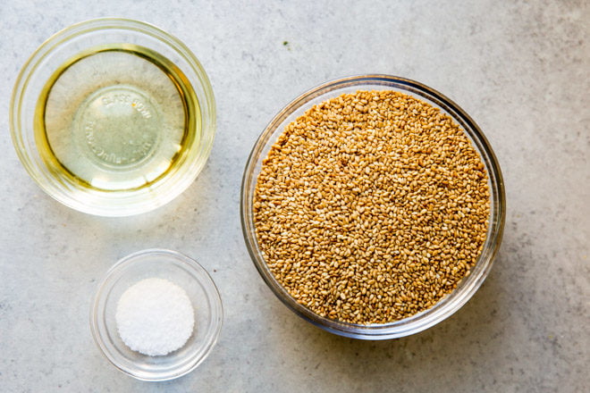 Homemade tahini is an amazing pantry staple that adds richness and dimension to hummus, cookies, and salad dressings. If you have a high powered blender or food processor, tahini is also wonderfully simple to make. This recipe is  vegan, gluten-free, and completely delicious.