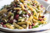 A platter of three bean salad.