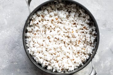 A bowl of popcorn.