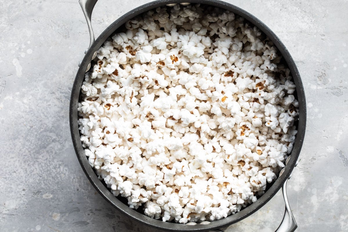 A bowl of popcorn.