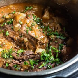 Pot roast in an instant pot.