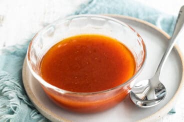 A bowl of homemade French dressing.