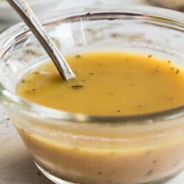 A bowl of Greek Salad Dressing.