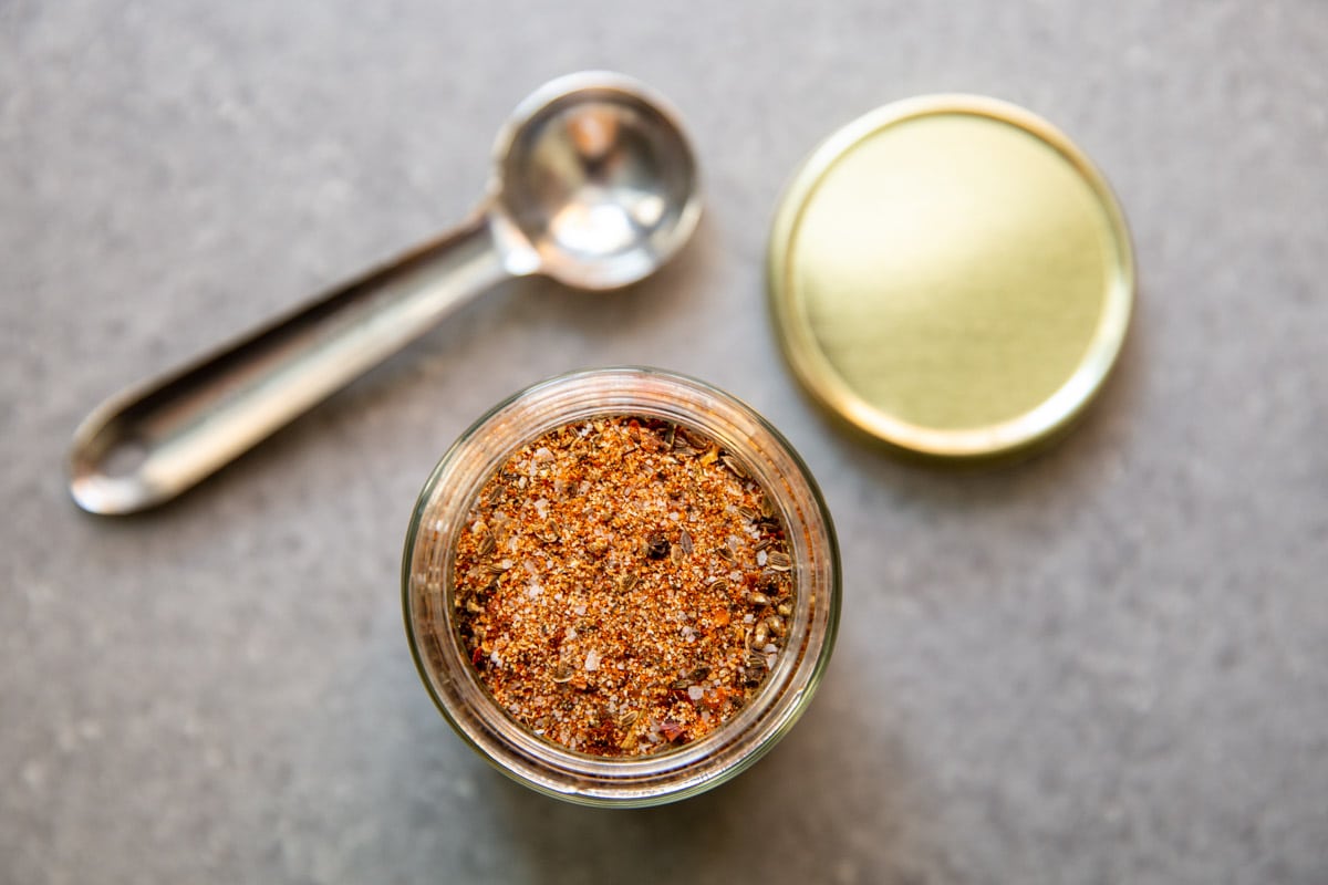 Montreal Steak Seasoning spices in a jar.