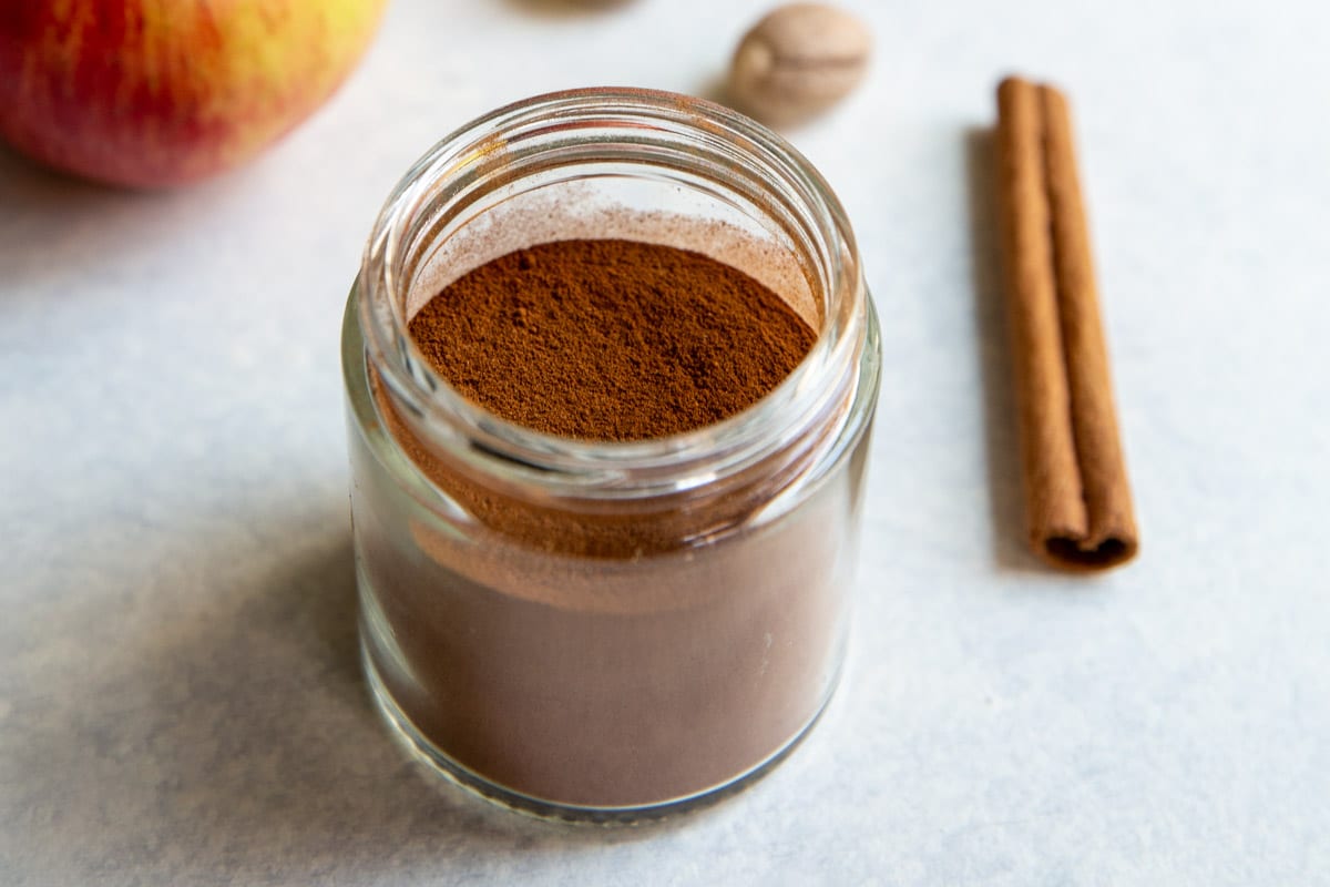 A jar of apple pie spice.
