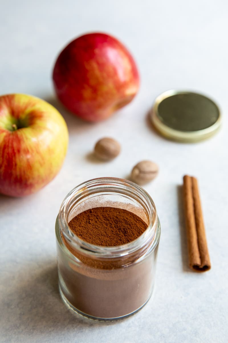 A jar of apple pie spice.