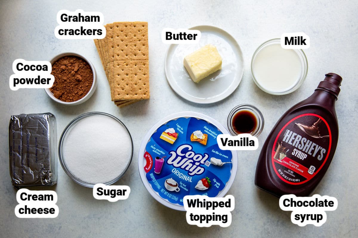 Chocolate cream pie ingredients.