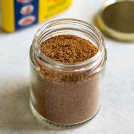 A jar of homemade Old Bay Seasoning.