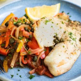 One plate of pan fried tilapia.