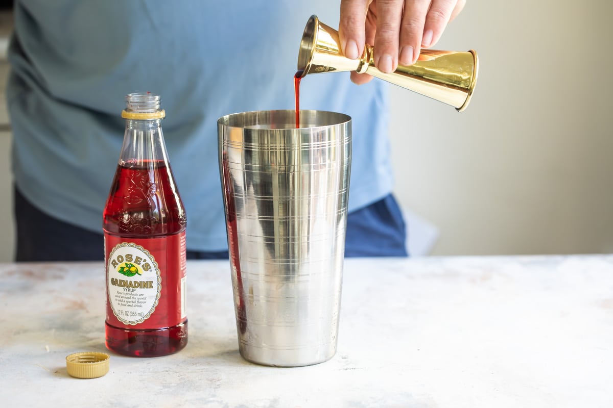 Mixing up a hurricane cocktail.