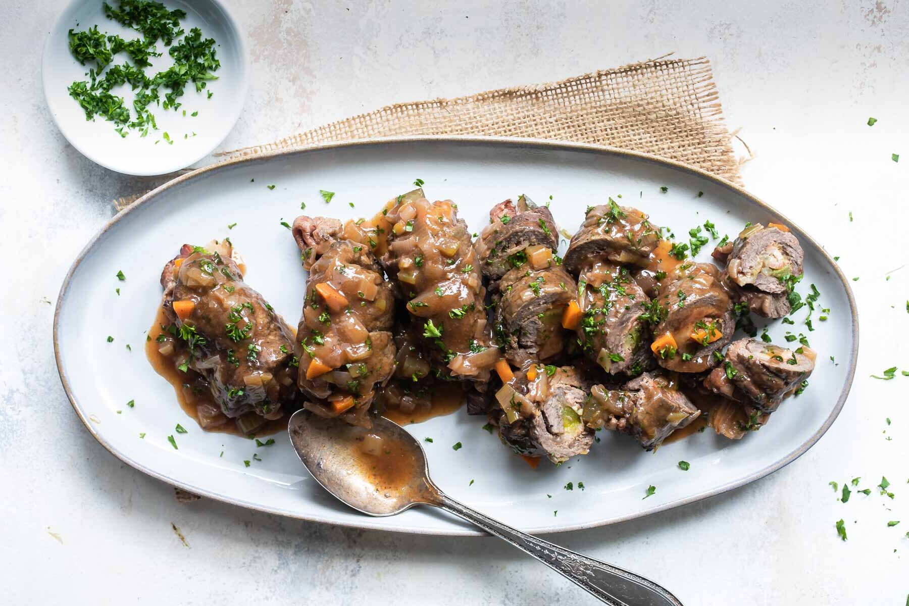A platter of rouladen.