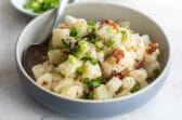 A bowl of German potato salad.