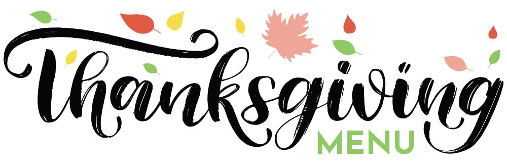 A Thanksgiving menu graphic.