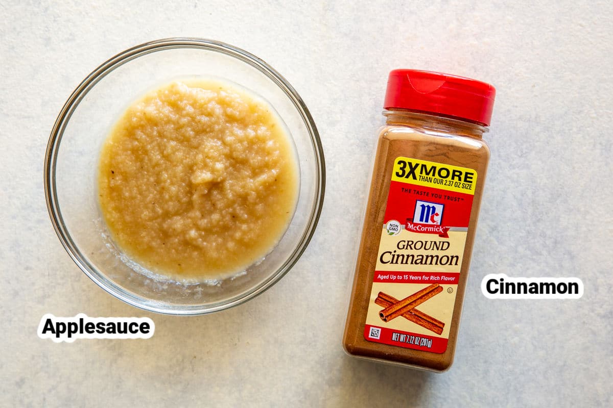 Labeled ingredients for Cinnamon ornaments.