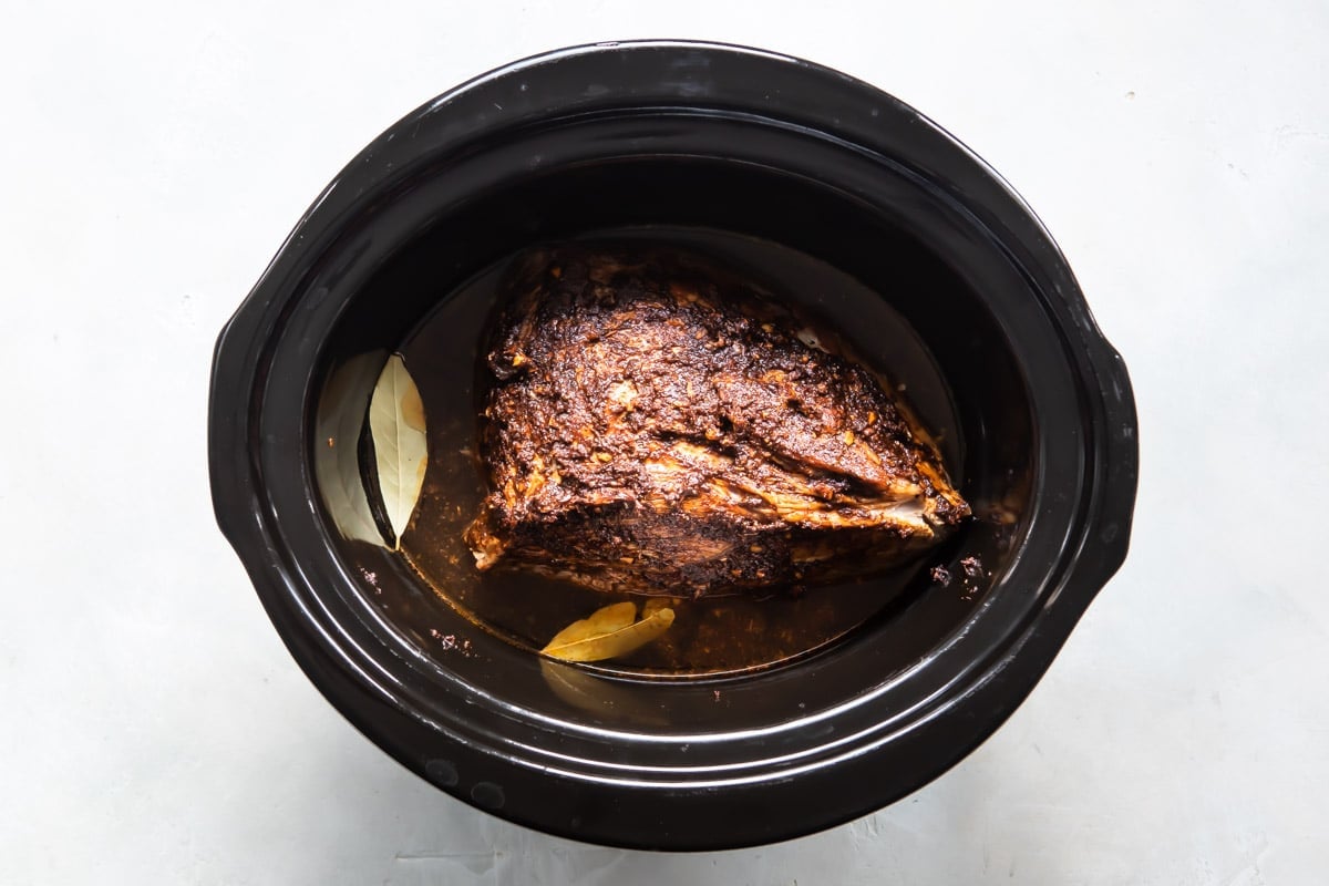 Making Chipotle copycat Barbacoa beef in a slow cooker.
