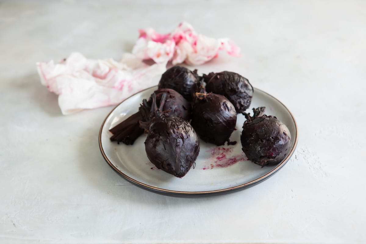 Beets on a plate.