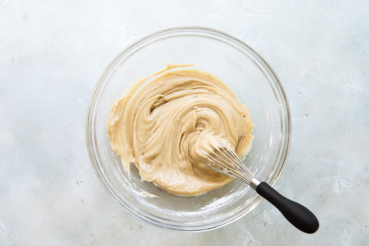 Frosting for pumpkin cookies.