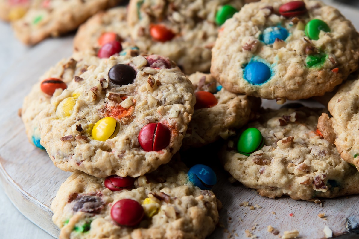 A platter of cowboy cookies.