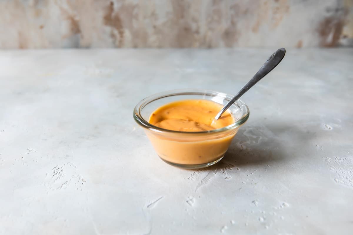 Dipping sauce for coconut shrimp.