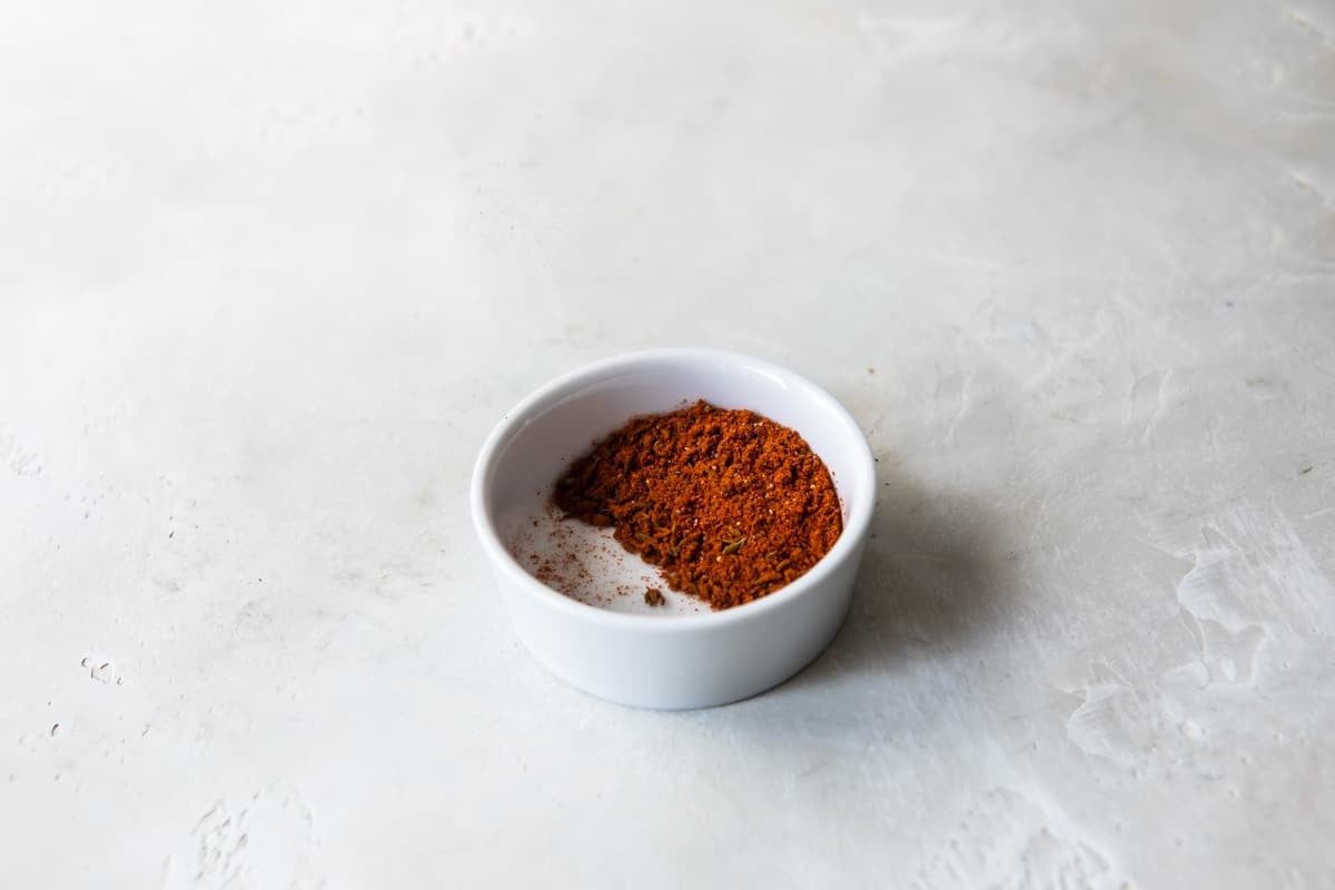 A bowl of paprika seasoning.