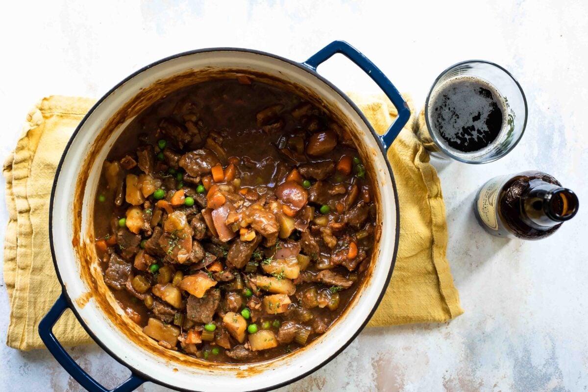 A pot of Guinness Stew.