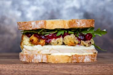 A Thanksgiving Leftovers sandwich.