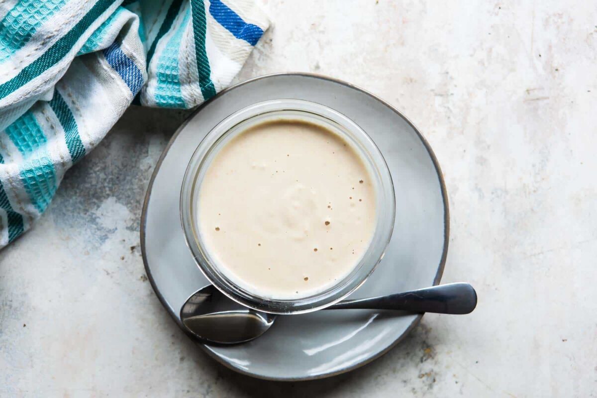 Cashew cream for vegan green bean casserole.