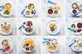 12 Toddler Lunch Ideas plated with silverware.