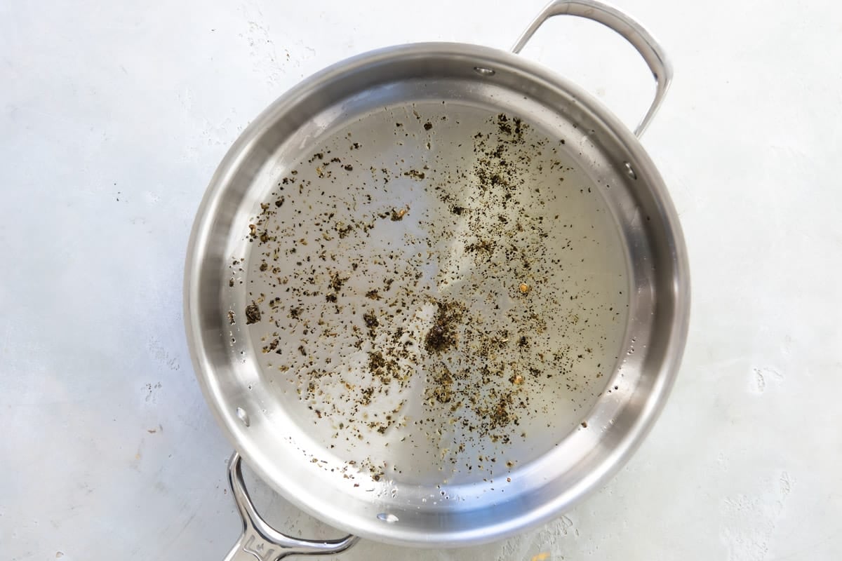 Blooming spices in olive oil.