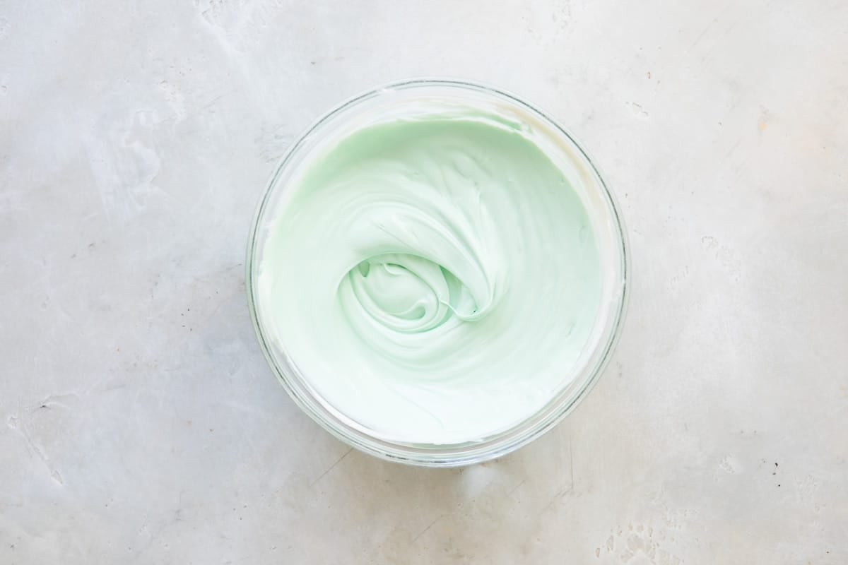 Mint glaze for oreo mint truffles.
