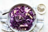 A bowl of braised red cabbage.