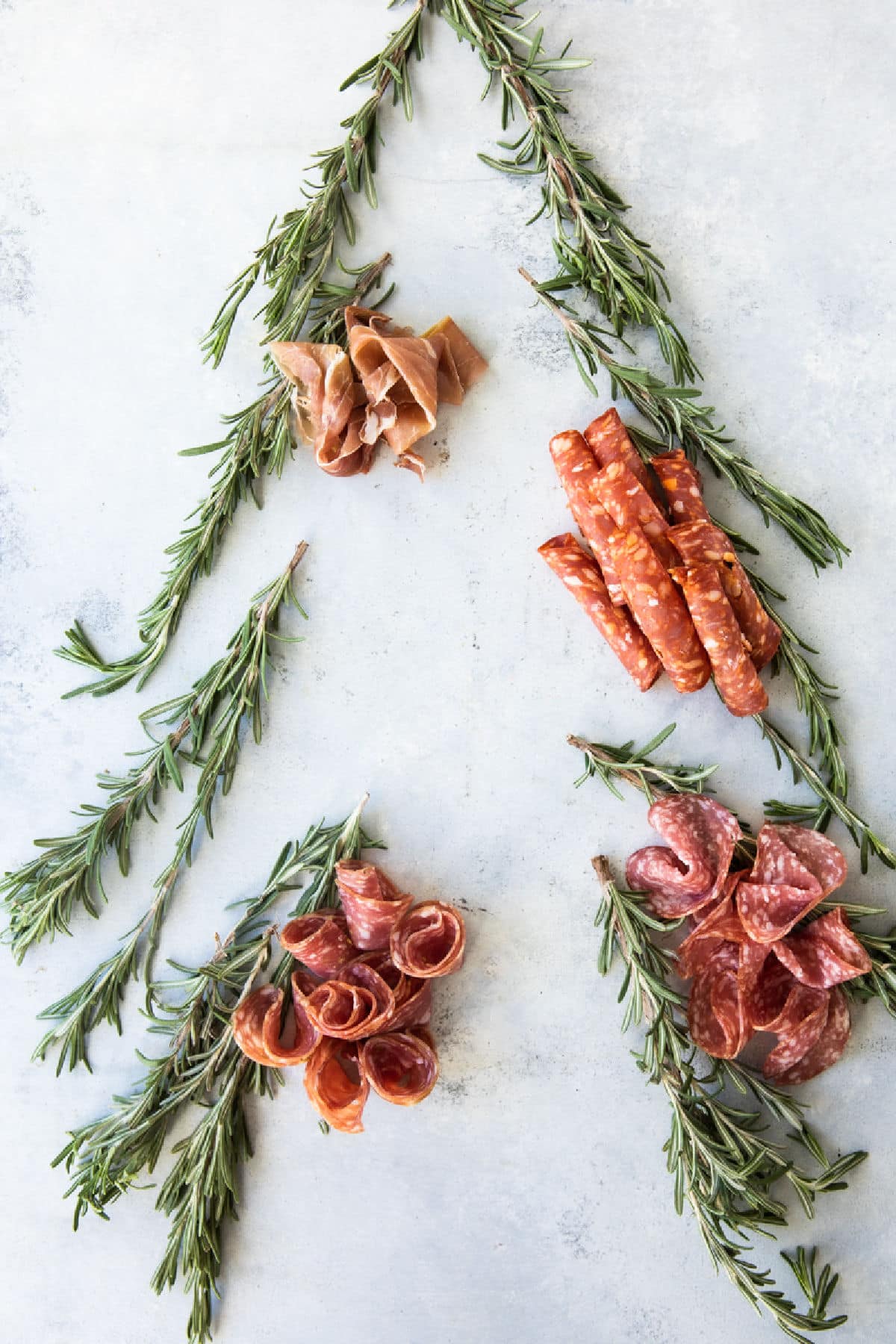 Building a Christmas charcuterie board.