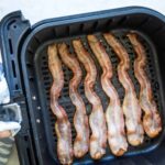 Cooking bacon in an air fryer.
