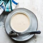 A bowl of vegan cashew cream.