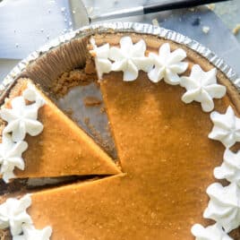 A no-bake pumpkin pie.