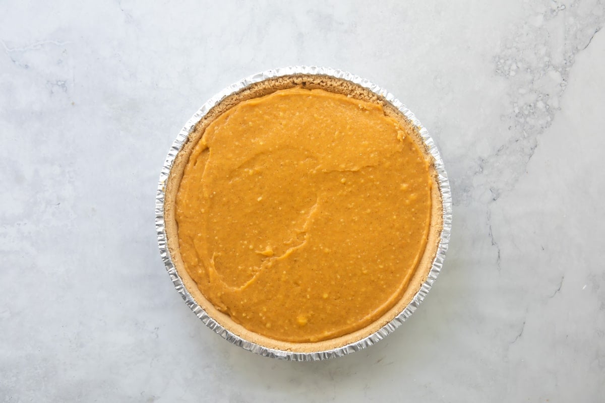 A no-bake pumpkin pie.