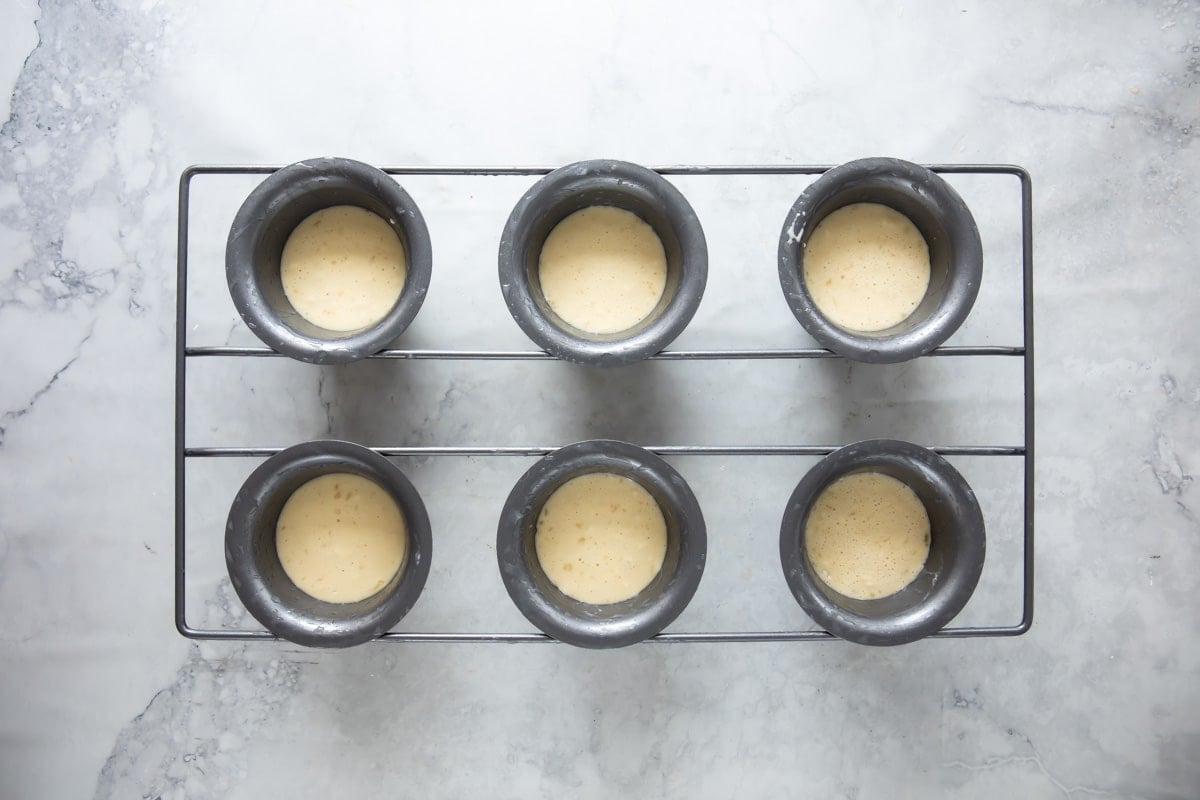 Popover batter in a popover pan.