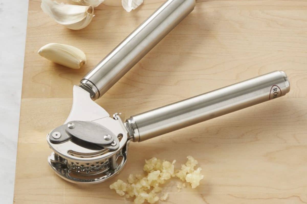 Rösle Stainless Steel Garlic Mincer & Ginger Press