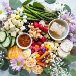 An Easter Charcuterie Board on a countertop.