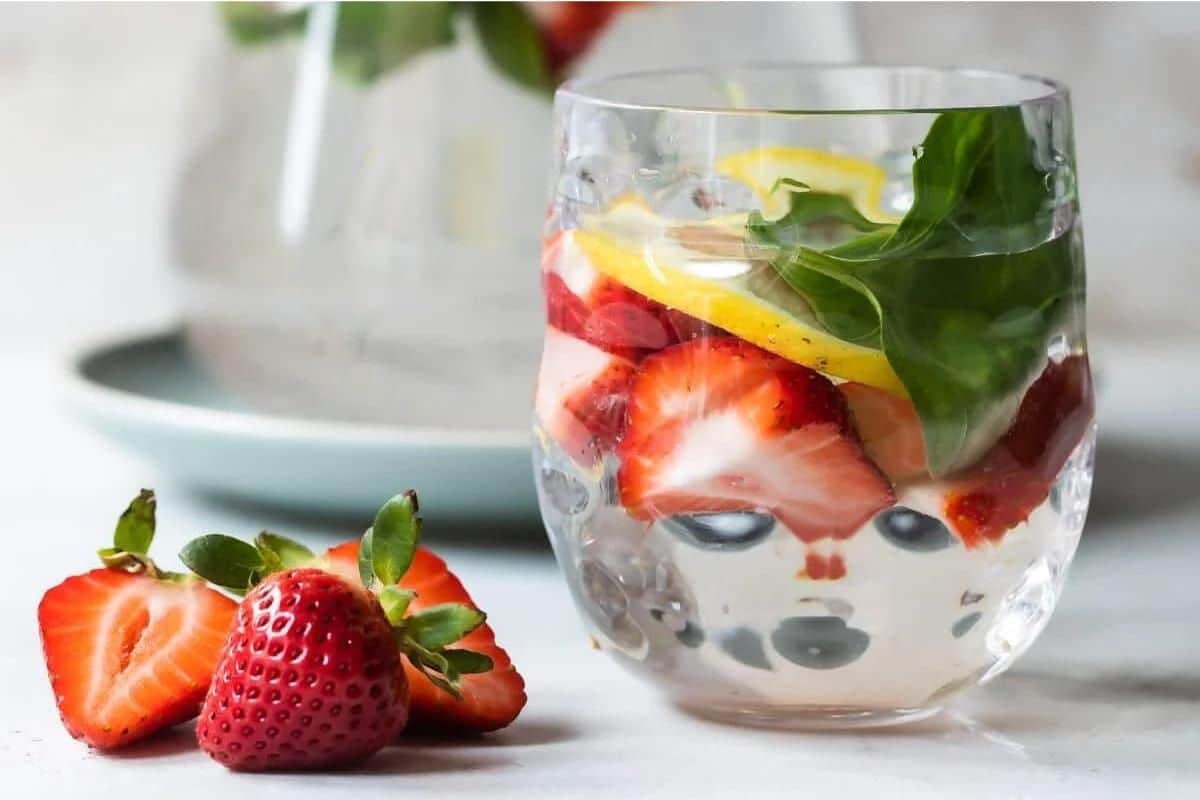 Fruit in a glass