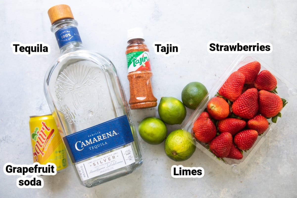 Strawberry Paloma ingredients.