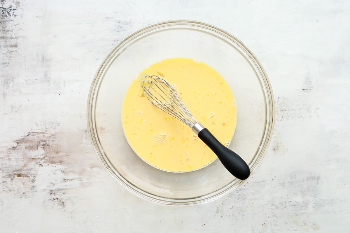 French toast batter in a bowl.