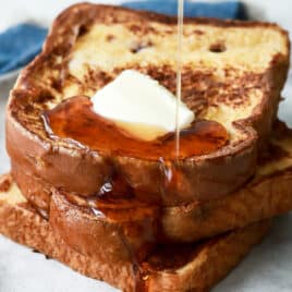 A plate of classic French toast.