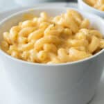Bowls of homemade mac and cheese.