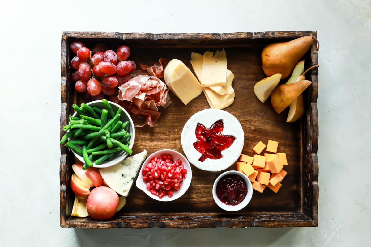 A Thanksgiving charcuterie board.