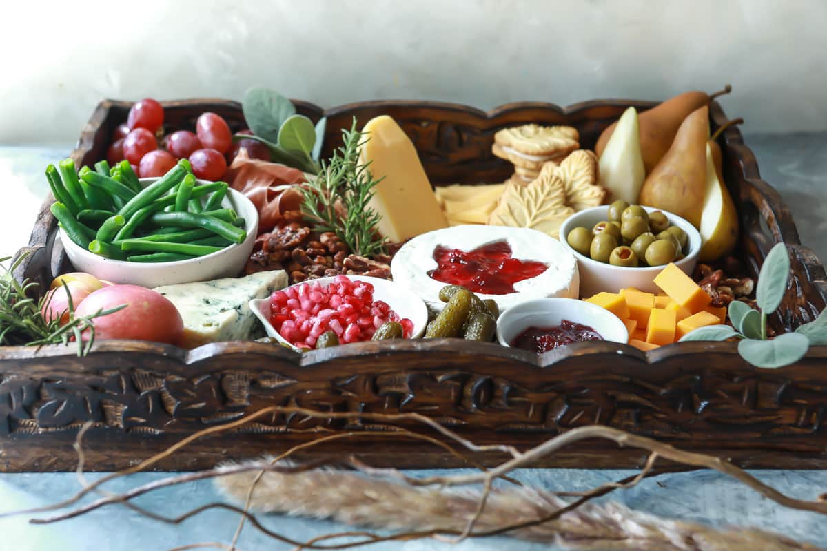 A Thanksgiving charcuterie board.