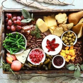 A Thanksgiving charcuterie board.