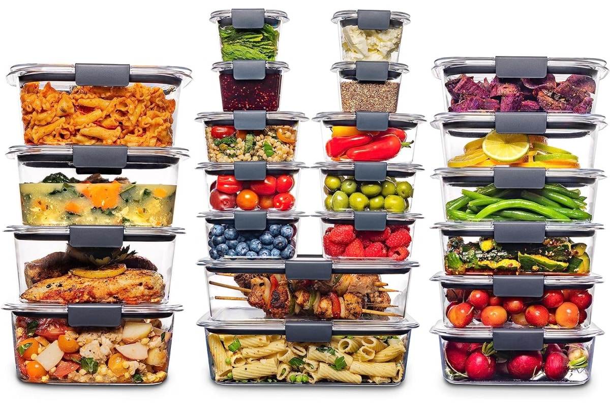 Rubbermaid Brilliance BPA Free 44-Piece Food Storage Containers Set, Airtight, Leak-Proof, with Lids for Meal Prep, Lunch, and Leftovers